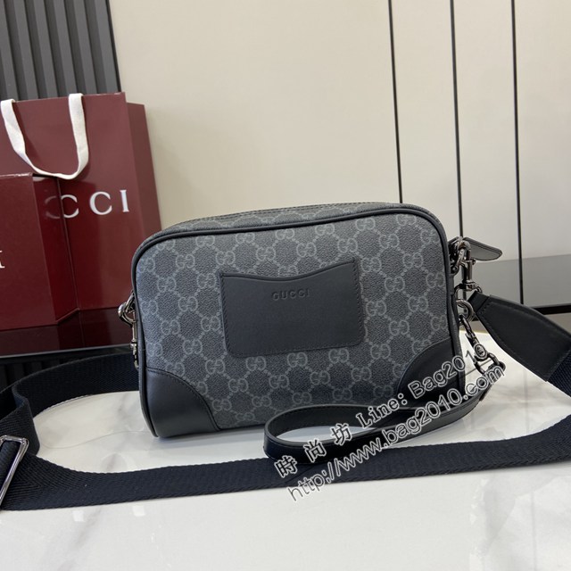 Gucci專櫃古馳最新款Emblem系列男士單肩斜挎包 jh2589型號：821155